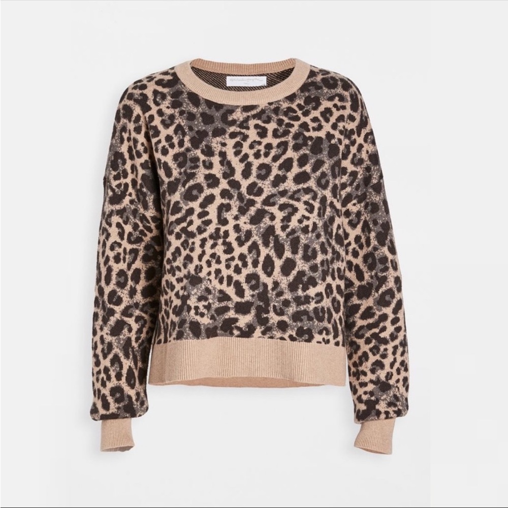 Spiritual Gangster || Cheetah Glow Up Sweater Cashmere Blend Tan Small
